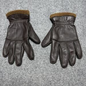 Vintage Brown Leather Adult Unisex Lined Warm Gloves (Hestra INSPIRED) Winter